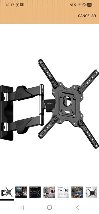 Soporte pared TV articulado 27kg