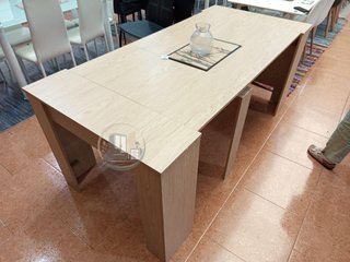 Mesa extensible multifuncional de madera