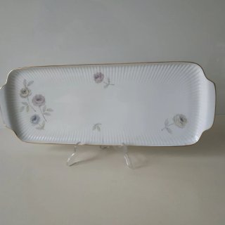 Fuente Rosenthal Porcelana Rectangular Flores Dora