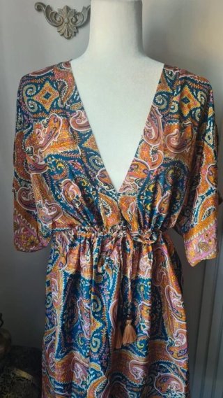 Vestido Playero Kaftán Talla Única