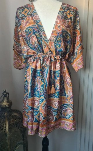 Vestido Playero Kaftán Talla Única