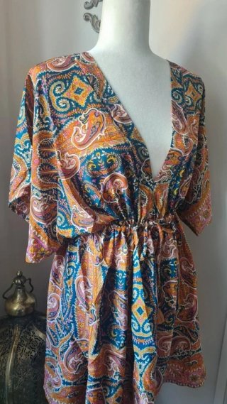 Vestido Playero Kaftán Talla Única