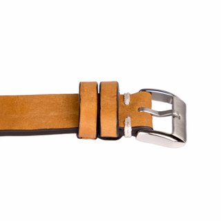 Correa de reloj de piel ocre 22 y 20 mm