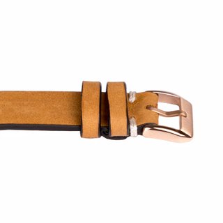 Correa de reloj de piel ocre 22 y 20 mm