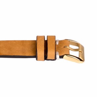 Correa de reloj de piel ocre 22 y 20 mm