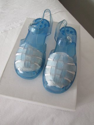 CHANCLAS AZUL CANGREJERAS GOMA