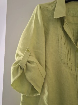 Camicia Lino Verde Donna