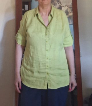 Camicia Lino Verde Donna
