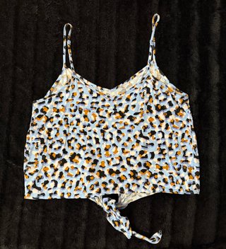Camiseta tirantes estampado animal print Talla M