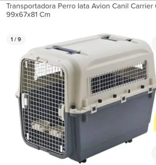 Transportin Perro Grande Kennel Beige/Gris