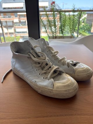 Zapatillas Adidas Nizza altas blancas