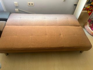 Sofá Cama Beige/Marrón impecable
