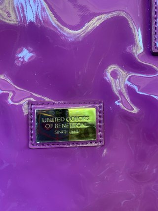 Bolso Benetton Morado Charol
