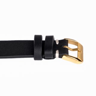 Correa de reloj de piel negro 22 mm