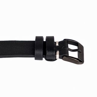 Correa de reloj de piel negro 22 mm