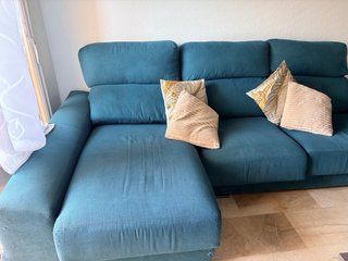 Sofá Chaiselongue Verde Grande