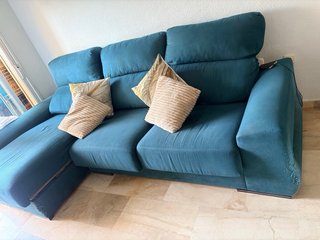 Sofá Chaiselongue Verde Grande