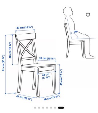 Silla de comedor blanca de madera