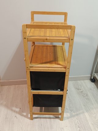 Mueble auxiliar bambú con 2 cajones