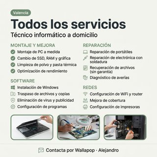 Reparación de PC y portátiles a domicilio