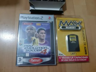 Pack Pro Evolution Soccer 4 + Tarjeta Memoria ps2