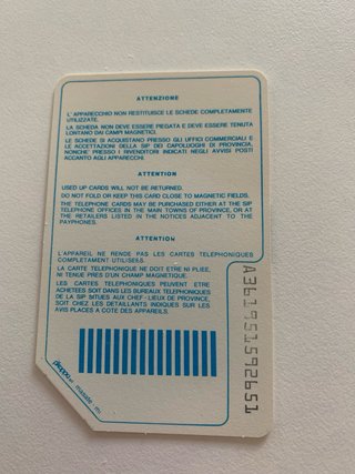 Scheda Telefonica SIP 3000 Lotti 2 pezzi