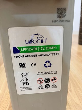 Batería Leoch 200Ah Front Access AGM