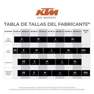 Bici montaña KTM scarp 2021 talla L (en KTM XL)