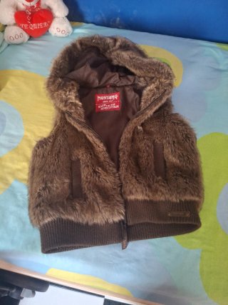 Chaleco de pelo Mustang mujer marrón