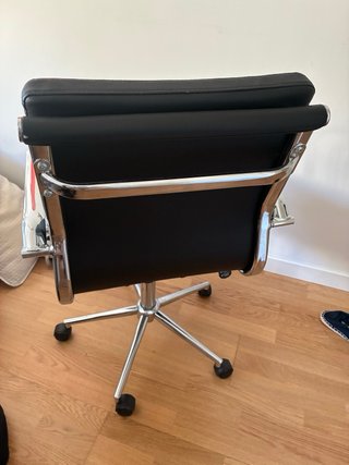 Silla de oficina Sklum negra y plateada