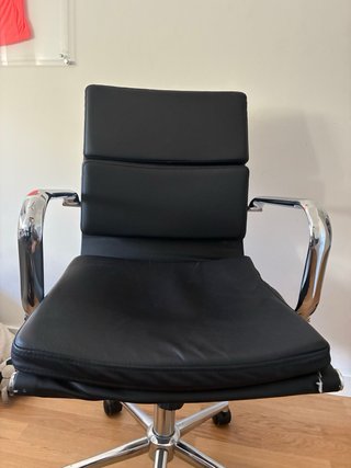 Silla de oficina Sklum negra y plateada