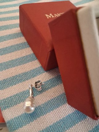 Pendientes Majorica Plata y Perla - Nuevos