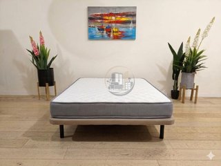 Somier Base Tapizada + Colchón Baviera 18cm (Nuevo)