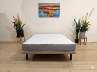 Somier Base Tapizada + Colchón Baviera 18cm (Nuevo)
