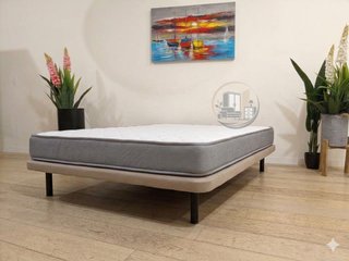 Somier Base Tapizada + Colchón Baviera 18cm (Nuevo)