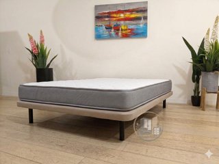 Somier Base Tapizada + Colchón Baviera 18cm (Nuevo)