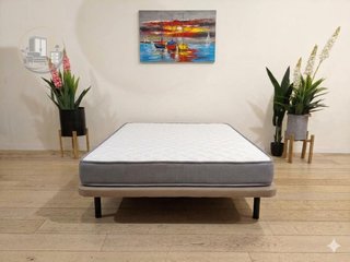 Somier Base Tapizada + Colchón Baviera 18cm (Nuevo)