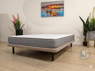Somier Base Tapizada + Colchón Baviera 18cm (Nuevo)