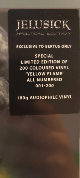 Jelusick - Apolitical Ecstasy LP yellow limited