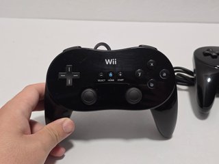 2 Nintendo Wii Oficial Mando Clasico Pro - Negro