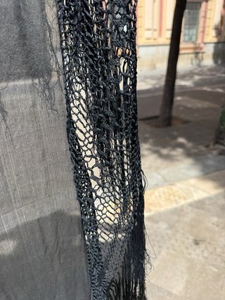 Manton de Manila Negro Antiguo