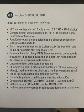 Lupa electrónica Eschenbach Visolux Digital XL FHD