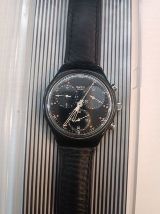Reloj Swatch Chronograph 22 Jewels Negro