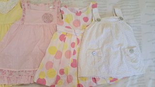 Lote 5 vestidos verano bebé 3-6 meses