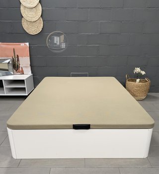 Canapé abatible de madera color blanco