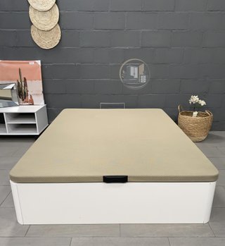 Canapé abatible de madera color blanco
