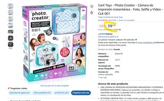 Cámara Infantil Canal Toys Instantánea 3 en 1