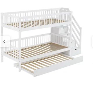 Litera blanca con cama nido a estrenar