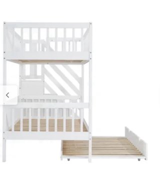 Litera blanca con cama nido a estrenar