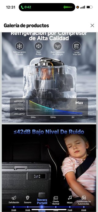 AAOBOSI Nevera Portátil 55L -20°C a 20°C